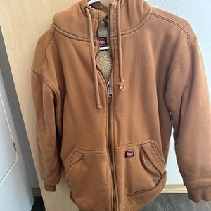 wrangler work wear sherpa lined zip up